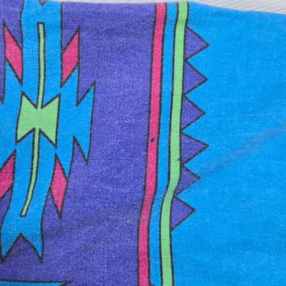 Vintage Roper Turquoise Blue Aztec Long Sleeve Button Up Shirt Men's Size XL - Picture 6 of 7